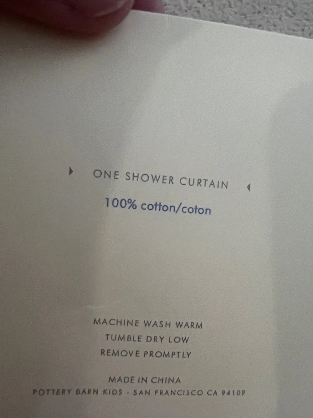 Pottery Barn Kids Gingham Shower Curtain